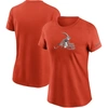 Nike Women's Orange Cleveland Browns Logo Essential T-shirt In Orange