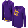 Colosseum Women's  Purple Lsu Tigers My Lover Lightweight Hooded Long Sleeve T-shirt In Purple