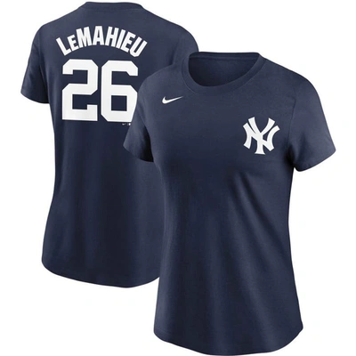 Nike Women's Dj Lemahieu Navy New York Yankees Name Number T-shirt