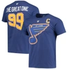 Fanatics Men's Wayne Gretzky Blue St. Louis Blues Authentic Stack Retired Player Nickname Number T-shirt In Blue