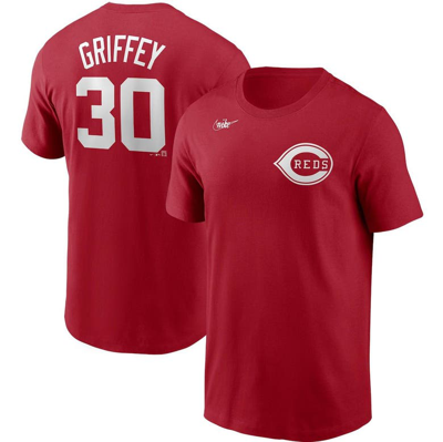Nike Men's Ken Griffey Jr. Red Cincinnati Reds Cooperstown Collection Name Number T-shirt