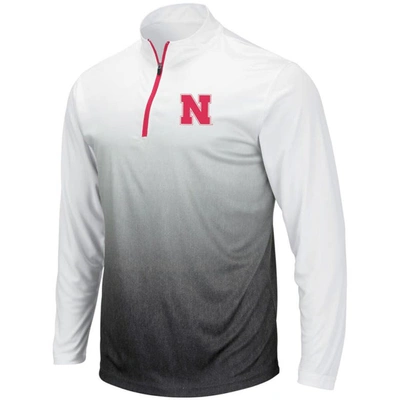 Colosseum Men's Gray Nebraska Huskers Magic Team Logo Quarter-zip Jacket