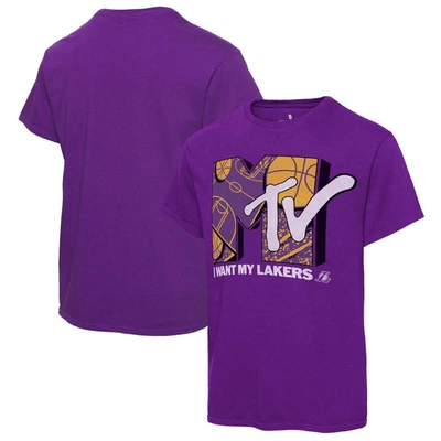 Junk Food Purple Los Angeles Lakers Nba X Mtv I Want My T-shirt