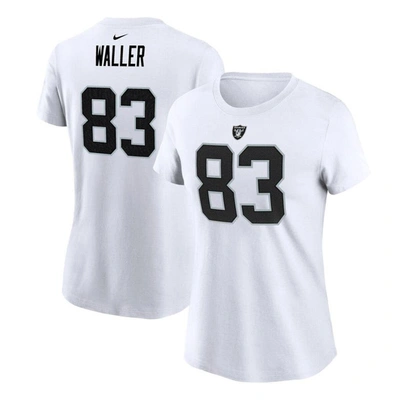 Nike Women's  Darren Waller White Las Vegas Raiders Player Name Number T-shirt