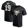 Fanatics Men's Ryan Whitney Black Pittsburgh Penguins Authentic Stack Retired Player Nickname Number T-shirt In Black