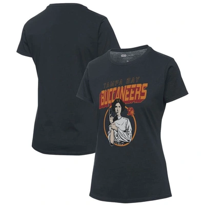 Junk Food Women's Black Tampa Bay Buccaneers Disney Star Wars Princess Leia T-shirt