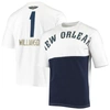 Fanatics Branded Zion Williamson White New Orleans Pelicans Big & Tall Yoke T-shirt In White
