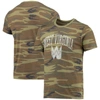 ALTERNATIVE APPAREL ALTERNATIVE APPAREL CAMO WEST VIRGINIA MOUNTAINEERS ARCH LOGO TRI-BLEND T-SHIRT