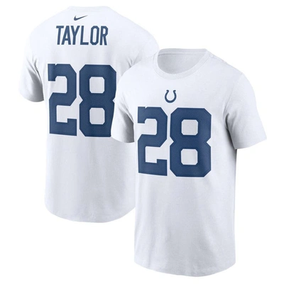 Nike Men's  Jonathan Taylor White Indianapolis Colts Player Name Number T-shirt