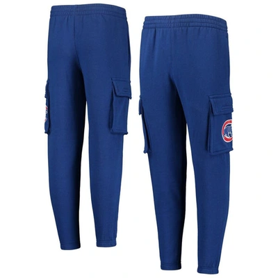 OUTERSTUFF YOUTH ROYAL CHICAGO CUBS PLAYERS ANTHEM FLEECE CARGO PANTS
