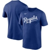 Nike Royal Kansas City Royals Fuse Wordmark T-shirt In Royal