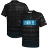 New Era Black Carolina Panthers Combine Authentic Sweep T-shirt In Black