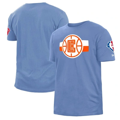 New Era Men's  Blue La Clippers 2021/22 City Edition Brushed Jersey T-shirt