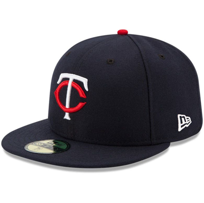 NEW ERA YOUTH NEW ERA NAVY MINNESOTA TWINS AUTHENTIC COLLECTION ON-FIELD HOME 59FIFTY FITTED HAT