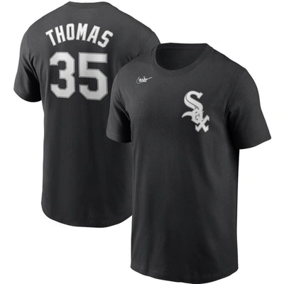 Nike Men's Frank Thomas Black Chicago White Sox Cooperstown Collection Name Number T-shirt