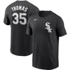 Nike Men's Frank Thomas Black Chicago White Sox Cooperstown Collection Name Number T-shirt In Black