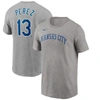 NIKE NIKE SALVADOR PEREZ GRAY KANSAS CITY ROYALS NAME & NUMBER T-SHIRT