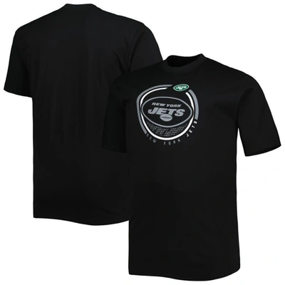 Fanatics Men's Big And Tall Black New York Jets Color Pop T-shirt