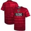 New Era Red Atlanta Falcons Combine Authentic Sweep T-shirt In Red