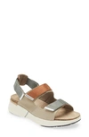 Naot Odyssey Slingback Sandal In Beige Lizard/ Soft Beige