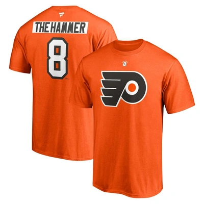 Fanatics Men's Dave Schultz Orange Philadelphia Flyers Authentic Stack Retired Player Nickname And Number T-s