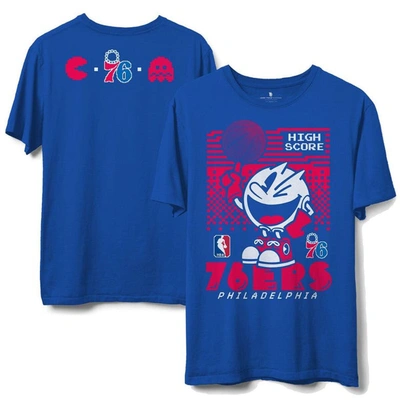 Junk Food Men's Royal Philadelphia 76ers Nba X Pac Man High Score T-shirt