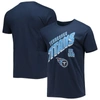 JUNK FOOD JUNK FOOD NAVY TENNESSEE TITANS SLANT T-SHIRT