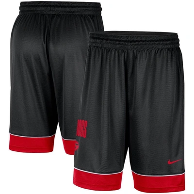 Nike Men's Charcoal And Red Georgia Bulldogs Fast Break Performance Shorts In Charcoal,red