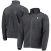Shop Columbia Dallas Mavericks Heathered Charcoal Flanker Full-zip Jacket In Heather Charcoal