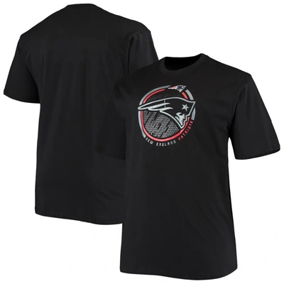 Fanatics Men's Big And Tall Black New England Patriots Color Pop T-shirt