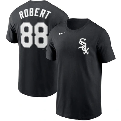 Nike Men's Luis Robert Black Chicago White Sox Name Number T-shirt