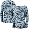 New Era Women's  Navy New York Yankees Tie-dye Long Sleeve T-shirt In Navy
