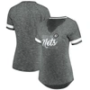 FANATICS FANATICS BRANDED grey/WHITE BROOKLYN NETS SHOWTIME WINNING WITH PRIDE NOTCH NECK T-SHIRT