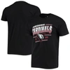 JUNK FOOD JUNK FOOD BLACK ARIZONA CARDINALS THROWBACK T-SHIRT