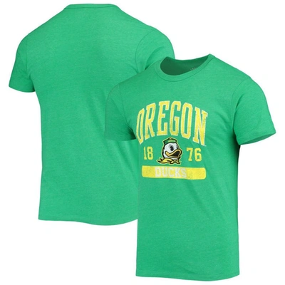 League Collegiate Wear Heathered Green Oregon Ducks Volume Up Victory Falls Tri-blend T-shirt