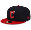 NEW ERA YOUTH NEW ERA NAVY/RED CLEVELAND GUARDIANS AUTHENTIC COLLECTION ON-FIELD HOME LOGO 59FIFTY FITTED HA