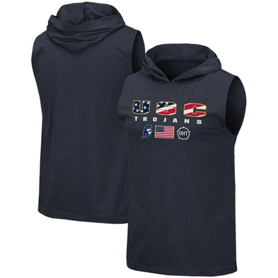 Colosseum Navy Usc Trojans Oht Military Appreciation Americana Hoodie Sleeveless T-shirt