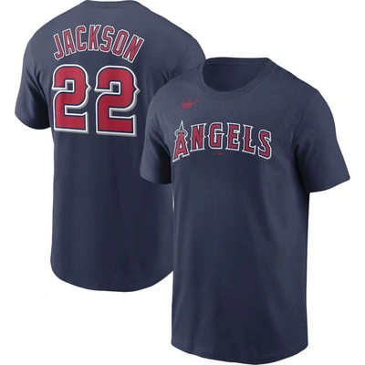 NIKE NIKE BO JACKSON NAVY CALIFORNIA ANGELS COOPERSTOWN COLLECTION NAME & NUMBER T-SHIRT