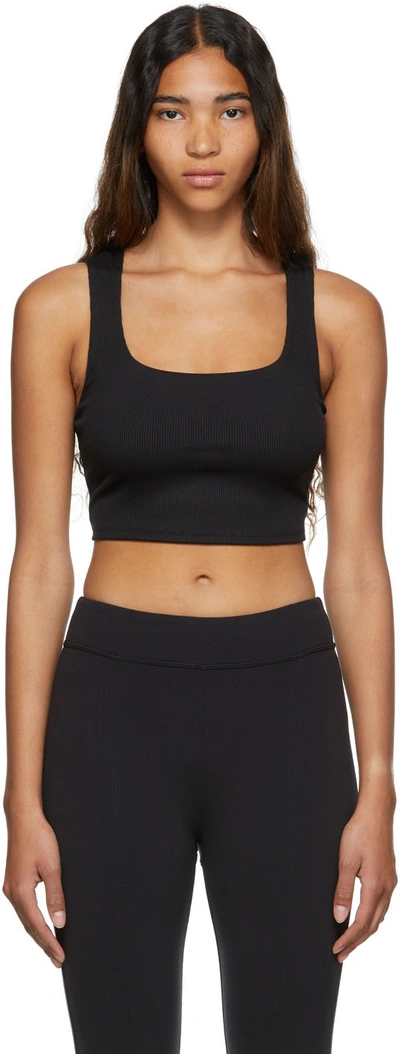 Alo Yoga Black Alosoft Chic Bra Tank Top