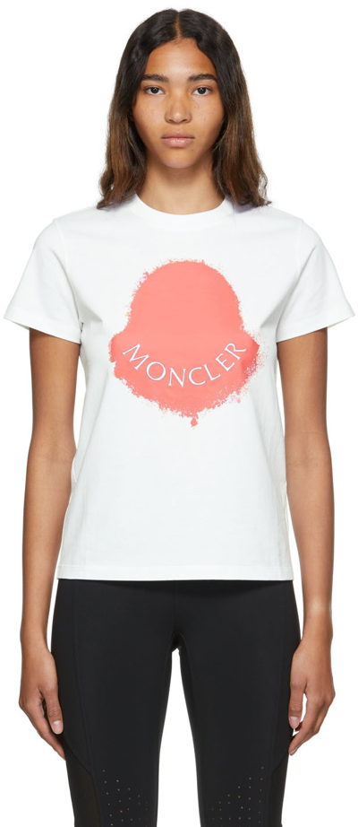 Moncler White Logo Motif T-shirt