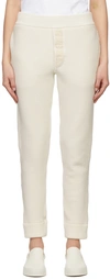 The Row Off-white Ginzena Lounge Pants In Ivory