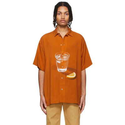 Jacquemus La Chemise Moisson Lemon Water Short-sleeve Shirt In 