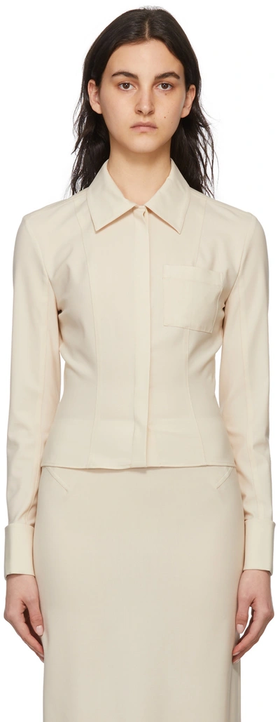 Jacquemus Beige 'la Chemise Pina' Shirt In 110 Off-white