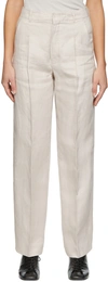 'S MAX MARA PINK LINEN CARINA TROUSERS