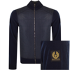 Belstaff Kelby Full Zip Knit Jumper Navy In Navy