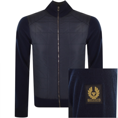 Belstaff Kelby Full Zip Knit Jumper Navy