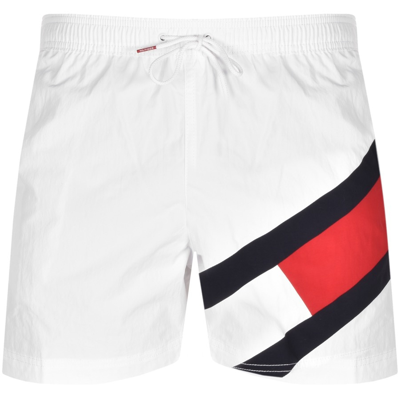 Tommy Hilfiger Flag Swim Shorts In White