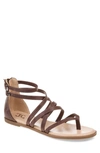 Journee Collection Zailie Womens Faux Leather Thong Gladiator Sandals In Brown
