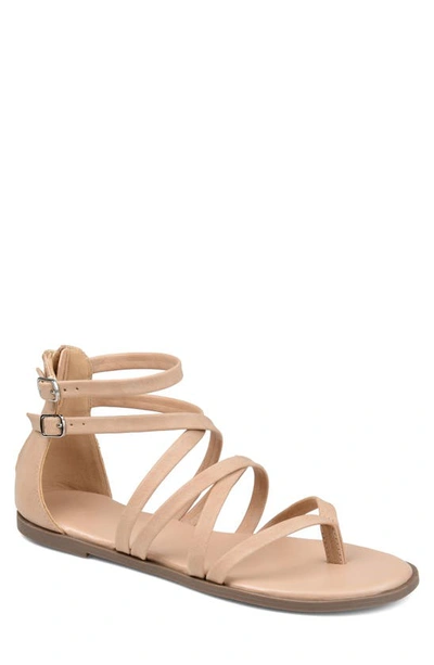 Journee Collection Zailie Gladiator Sandal In Taupe