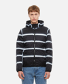 Givenchy Hooded Stripe-pattern Jacket In Black